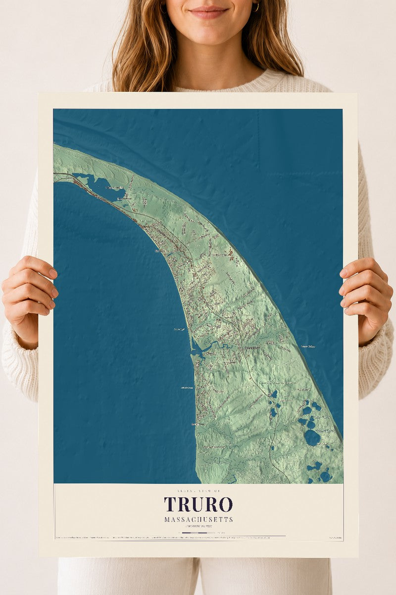 Truro, Massachusetts map print - 18 x 24 archival matte print
