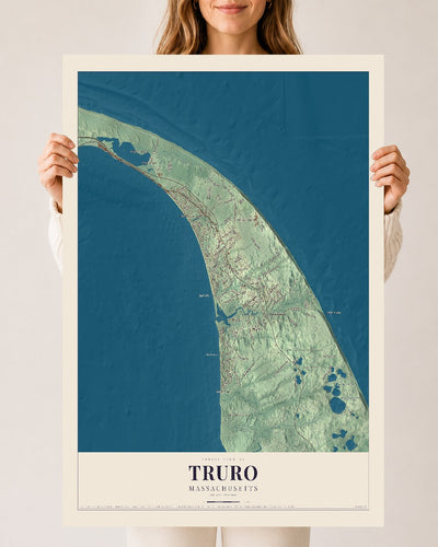 Truro, Massachusetts map print - 24 x 36 archival matte print