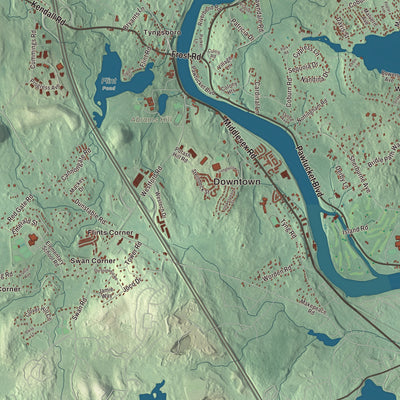Street and neighborhood detail from the Tyngsborough, Massachusetts map