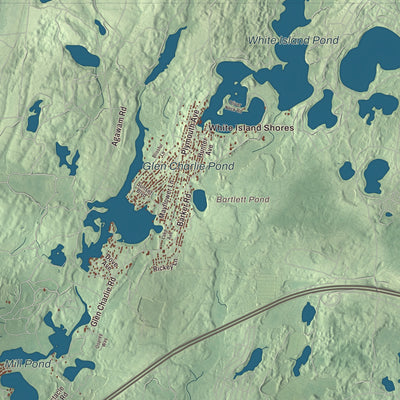 Terrain and local geography detail from the Wareham, Massachusetts map