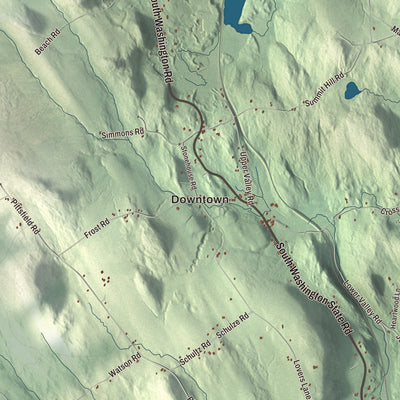 Street and neighborhood detail from the Washington, Massachusetts map