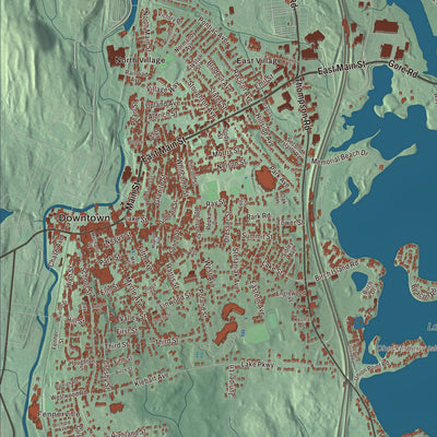 Street and neighborhood detail from the Webster, Massachusetts map