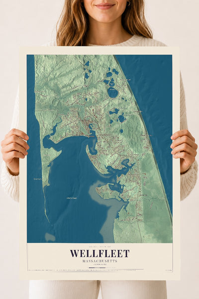 Wellfleet, Massachusetts map print - 18 x 24 archival matte print