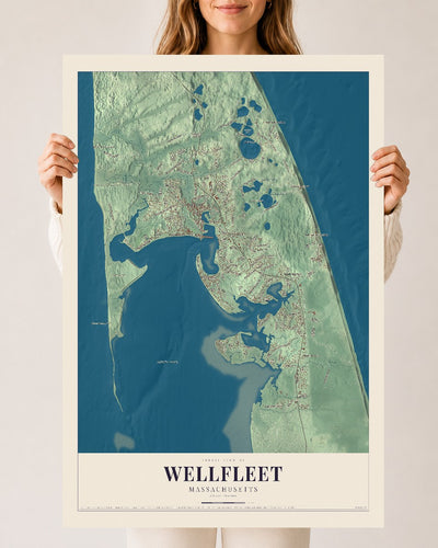 Wellfleet, Massachusetts map print - 24 x 36 archival matte print