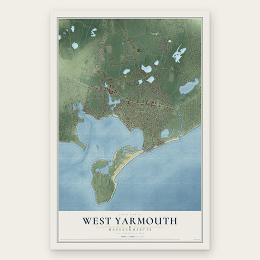 West Yarmouth, Massachusetts map print, the full design