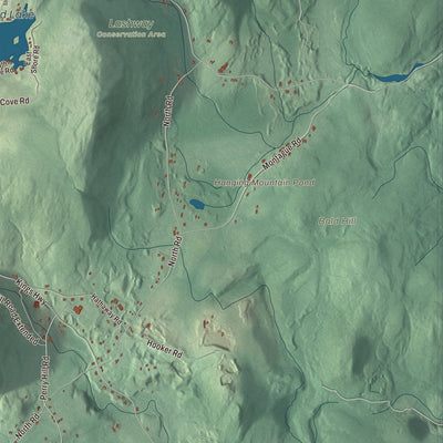 Terrain and local geography detail from the Westhampton, Massachusetts map