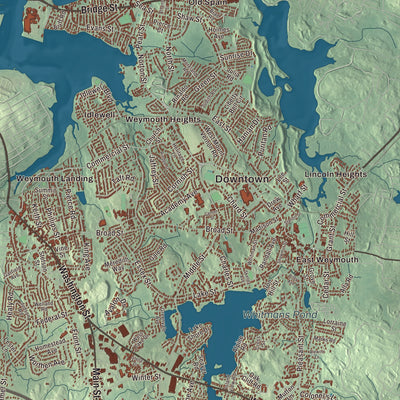 Street and neighborhood detail from the Weymouth, Massachusetts map