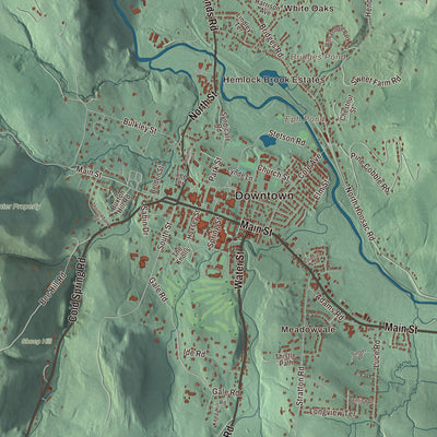 Street and neighborhood detail from the Williamstown, Massachusetts map