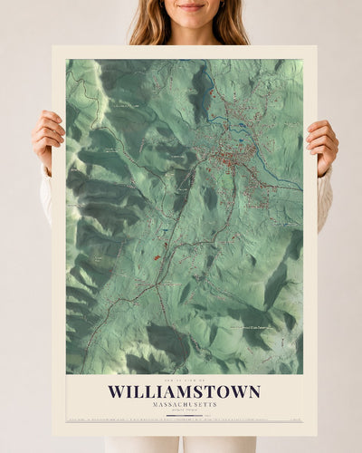 Williamstown, Massachusetts map print - 24 x 36 archival matte print