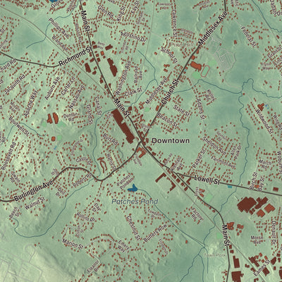 Street and neighborhood detail from the Wilmington, Massachusetts map