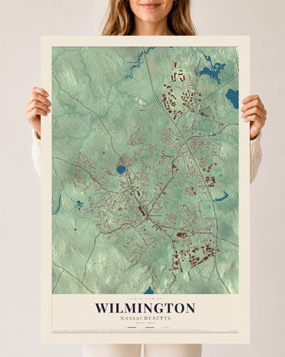 Wilmington, Massachusetts map print - 24 x 36 archival matte print