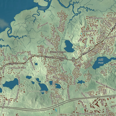 Street and neighborhood detail from the Yarmouth, Massachusetts map