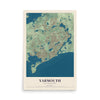 Map of Yarmouth, Massachusetts, 12 x 18 inch unframed archival matte print