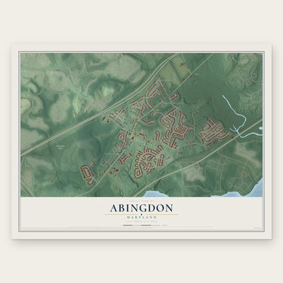 Abingdon, Maryland map print, the full design