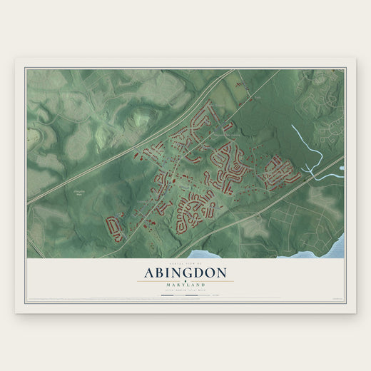 Abingdon, Maryland map print, the full design