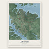 Arnold, Maryland map print, the full design