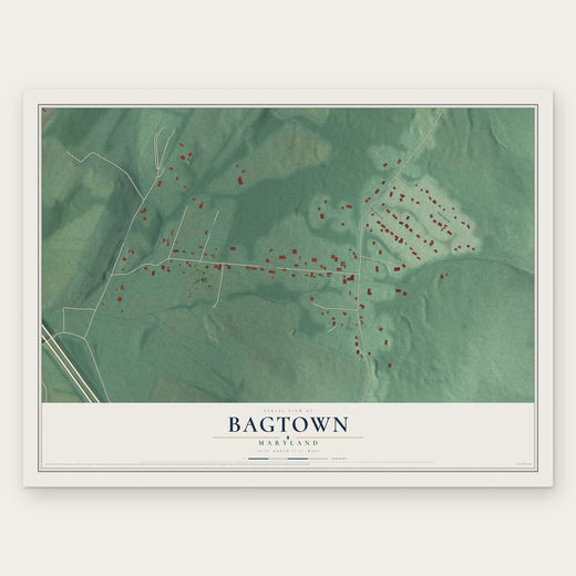 Bagtown, Maryland map print, the full design