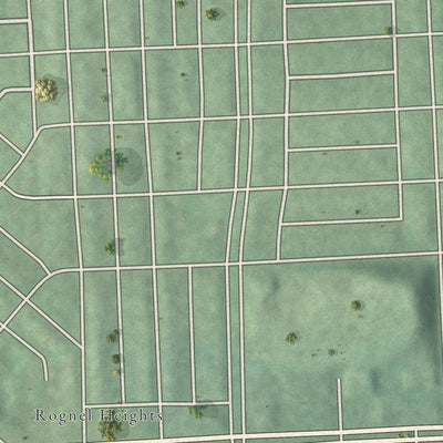 Second close-up of the map of Allendale, Maryland print showing more streets and buildings