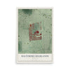 Map of Baltimore Highlands, Maryland, 12 x 18 inch unframed archival matte print
