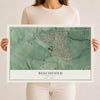 Map of Beechfield, Maryland, 12 x 18 inch unframed archival matte print