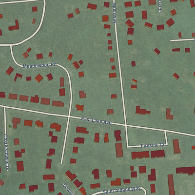 Second close-up of the map of Bellona-Gittings, Maryland print showing more streets and buildings