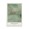 Map of Biddle Street, Maryland, 12 x 18 inch unframed archival matte print