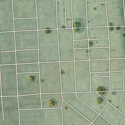 Second close-up of the map of Butchers Hill, Maryland print showing more streets and buildings