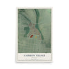 Map of Cameron Village, Maryland, 12 x 18 inch unframed archival matte print