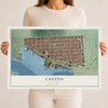 Map of Canton, Maryland, 12 x 18 inch unframed archival matte print