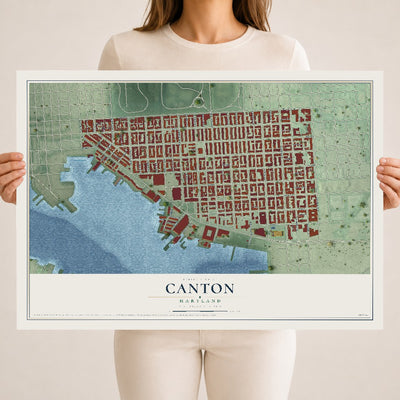 Map of Canton, Maryland, 18 x 24 inch unframed archival matte print