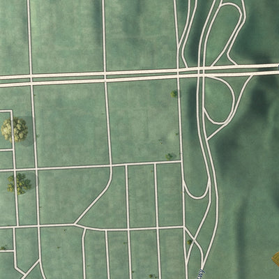 Second close-up of the map of Carroll-South Hilton, Maryland print showing more streets and buildings