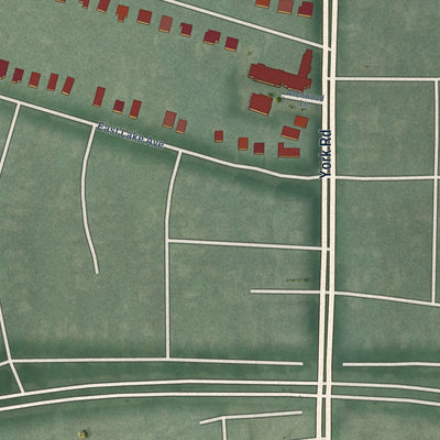 Close-up of the map of Cedarcroft, Maryland print showing street and building detail