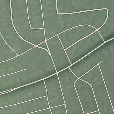Second close-up of the map of Cedarcroft, Maryland print showing more streets and buildings