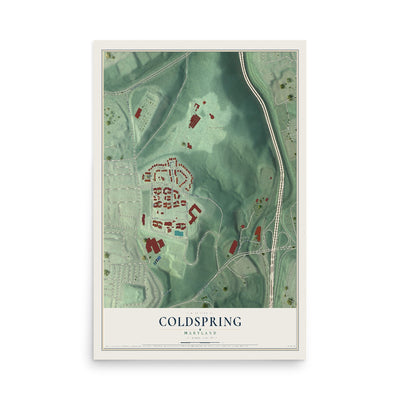 Map of Coldspring, Maryland, 12 x 18 inch unframed archival matte print