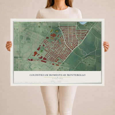 Map of Coldstream Homestead Montebello, Maryland, 24 x 36 inch unframed archival matte print