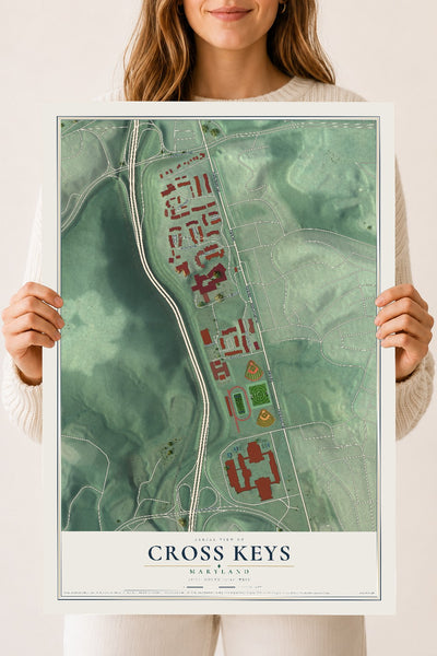 Map of Cross Keys, Maryland, 18 x 24 inch unframed archival matte print