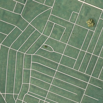 Second close-up of the map of Curtis Bay, Maryland print showing more streets and buildings