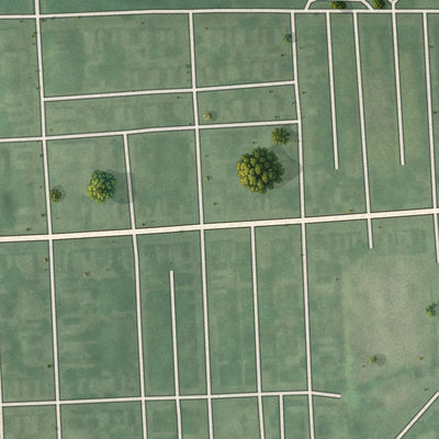 Second close-up of the map of Darley Park, Maryland print showing more streets and buildings
