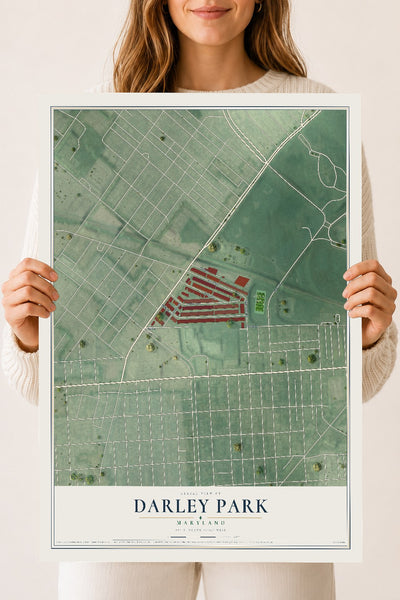 Map of Darley Park, Maryland, 18 x 24 inch unframed archival matte print