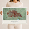 Map of Downtown, Maryland, 12 x 18 inch unframed archival matte print