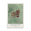 Map of Dunbar-Broadway, Maryland, 12 x 18 inch unframed archival matte print