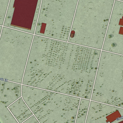 Second close-up of the map of Dundalk Marine Terminal, Maryland print showing more streets and buildings