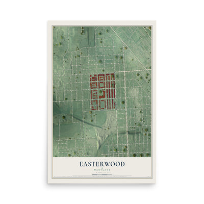 Map of Easterwood, Maryland, 12 x 18 inch unframed archival matte print