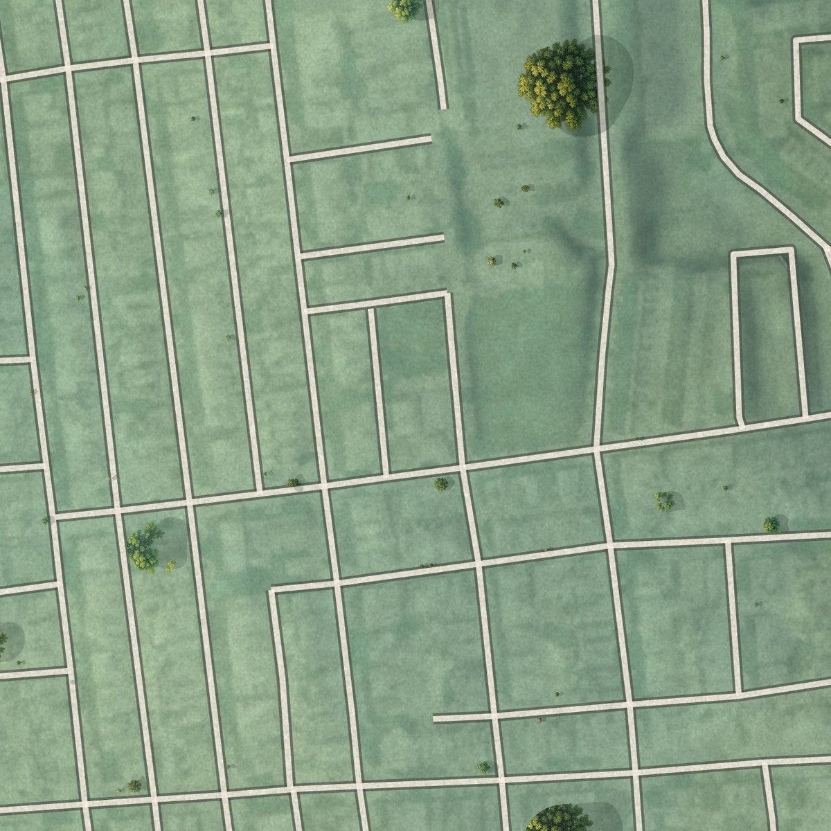 Second close-up of the map of Federal Hill, Maryland print showing more streets and buildings
