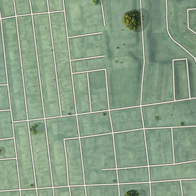 Second close-up of the map of Federal Hill, Maryland print showing more streets and buildings