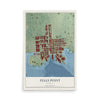 Map of Fells Point, Maryland, 12 x 18 inch unframed archival matte print