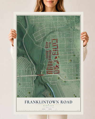 Map of Franklintown Road, Maryland, 24 x 36 inch unframed archival matte print
