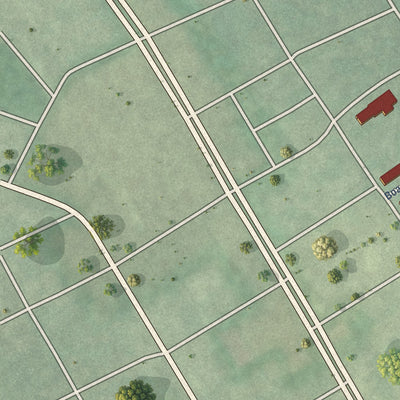 Second close-up of the map of Greenspring, Maryland print showing more streets and buildings