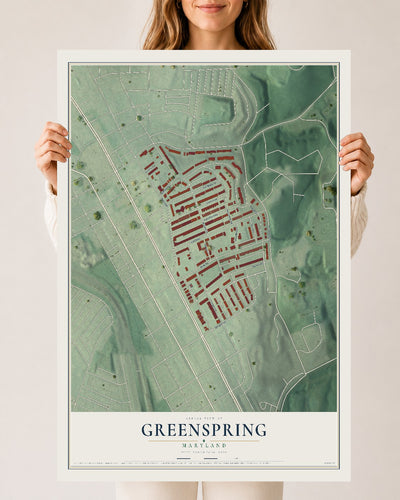 Map of Greenspring, Maryland, 24 x 36 inch unframed archival matte print