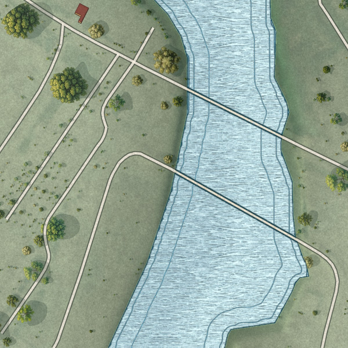 Close-up of the map of Holabird Industrial Park, Maryland print showing street and building detail